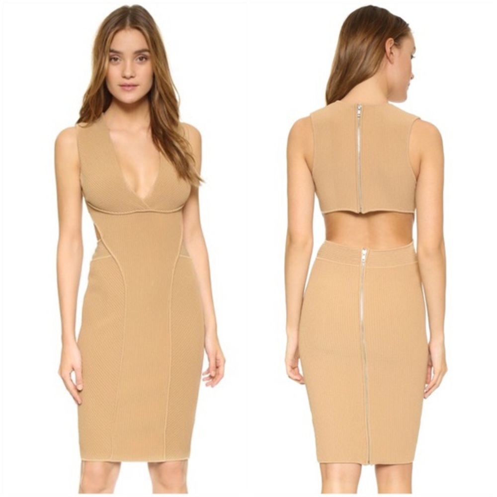 Ronny Kobo Ribbed Knit Cutout Dress NWT
